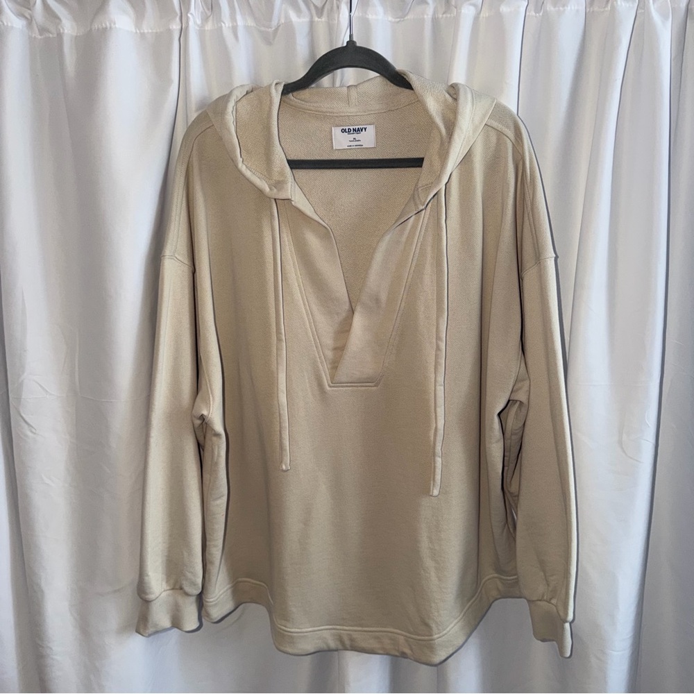 Old Navy Cream Hooded Tunic